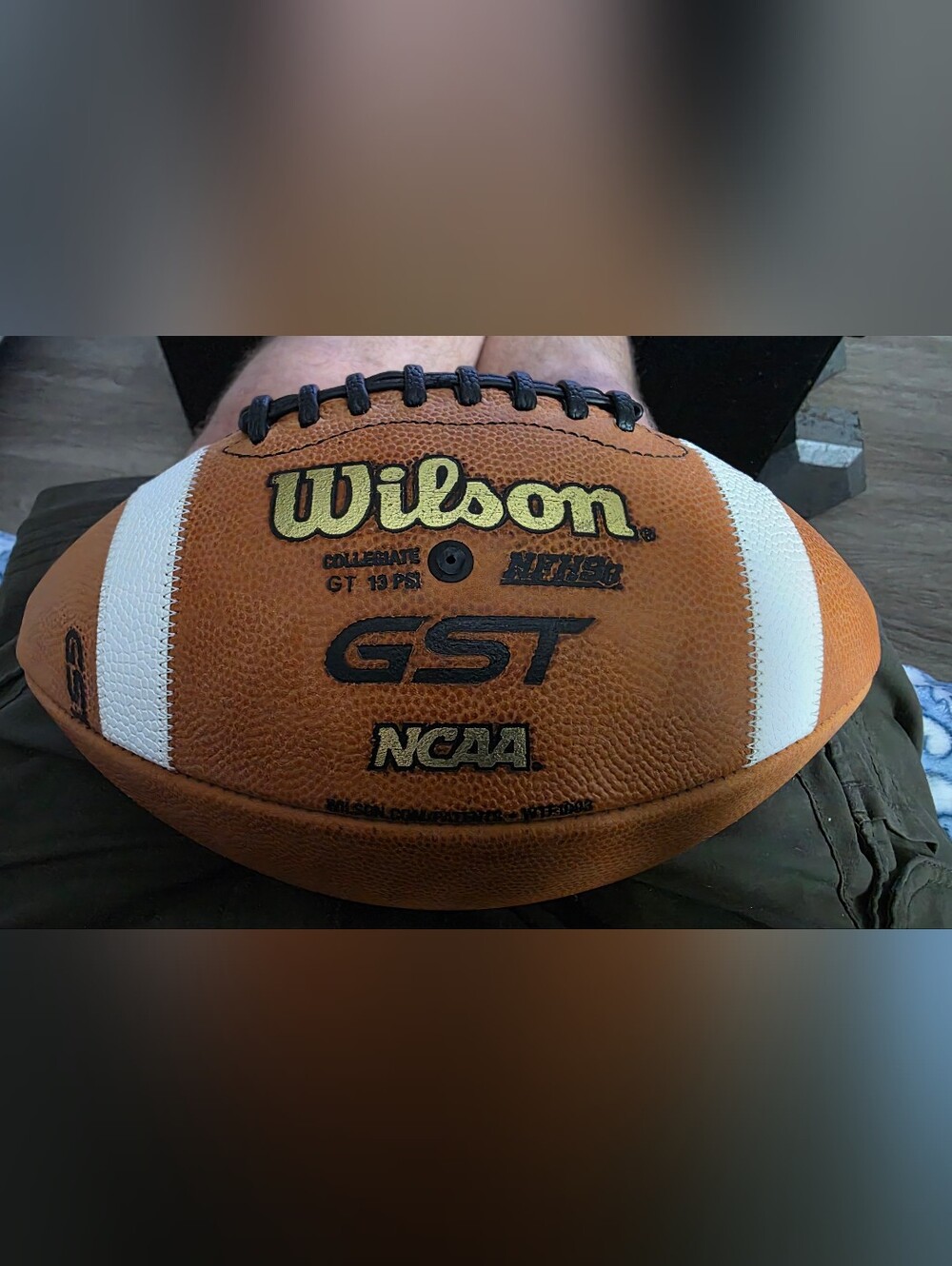 Wilson GST NCAA Collegiate Football - Brown Full Leather